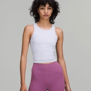 Lululemon Ebb to Street Cropped Racerback Tank Top size 6 in Pastel Blue